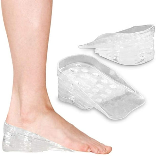 5-Layer Heel Lift Taller Shoe Inserts Height Increase Insoles Pads Silicone Gel 